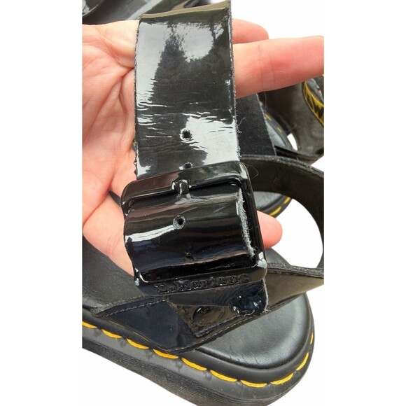 DR MARTENS unisex patent Gryphon Patent leather gladiator sandals Size W11 / M10 main image 12